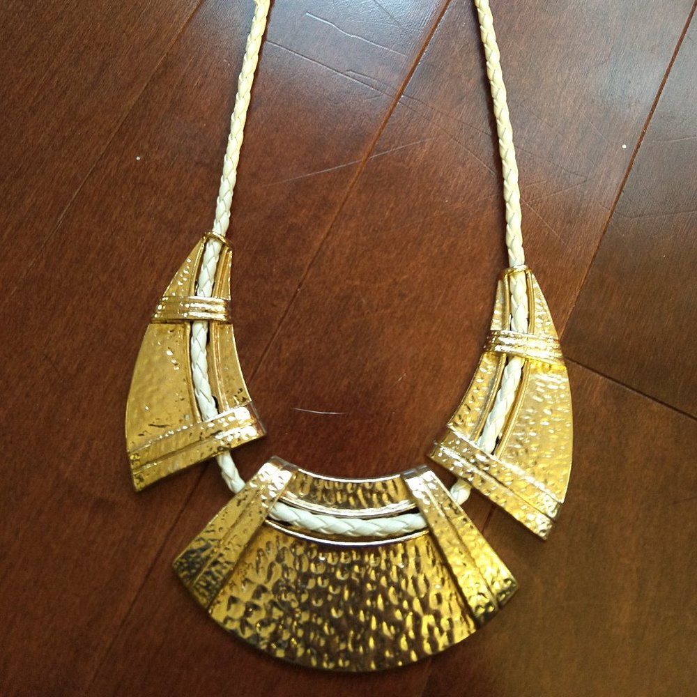 Gold statement necklace